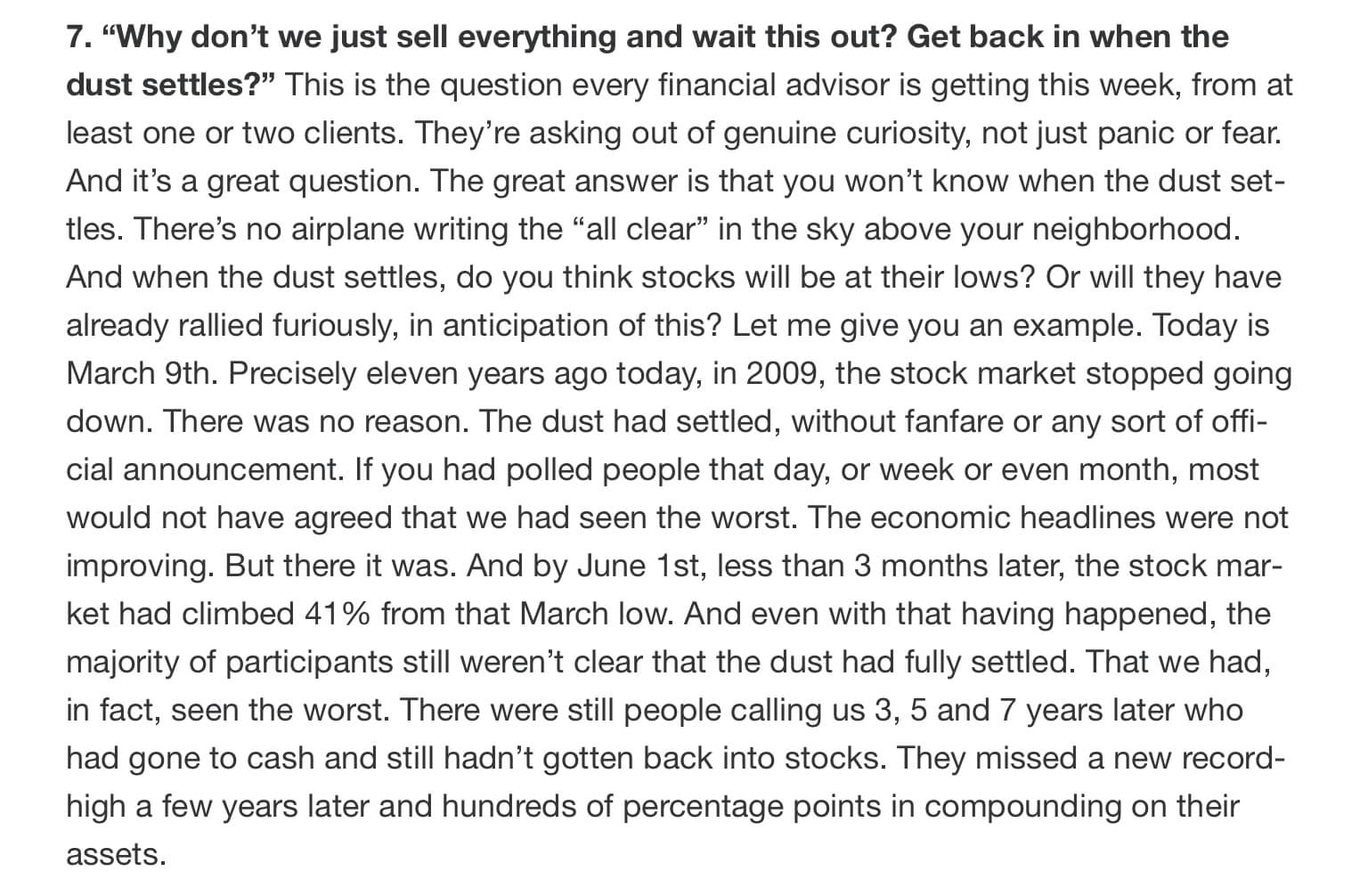 Stock Market Timing